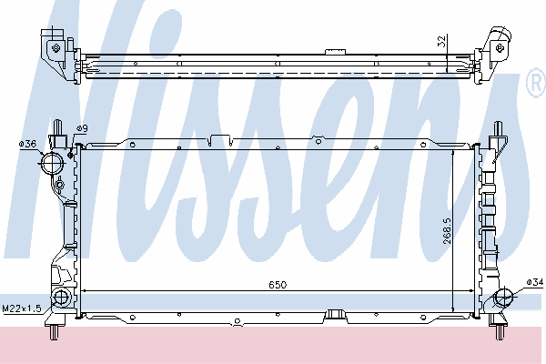 Радиатор охлаждения NISSENS 63286A