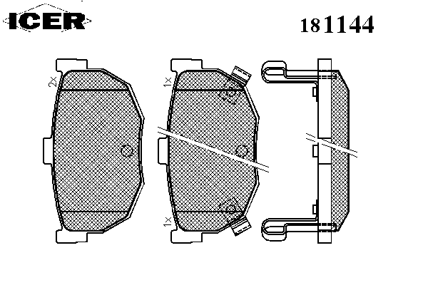 Тормозные колодки ICER 181144