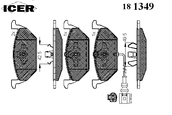 Тормозные колодки ICER 181349