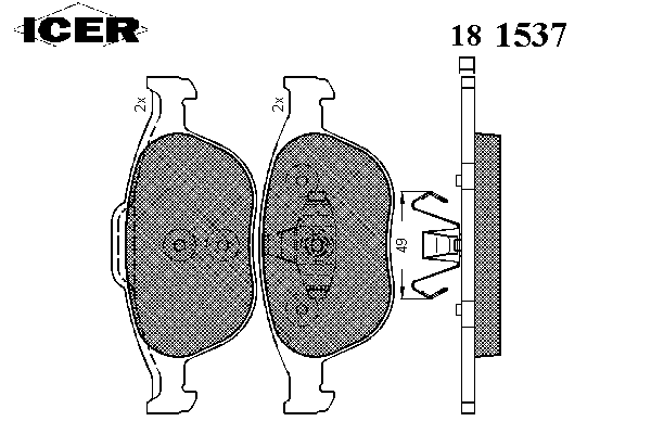 Тормозные колодки ICER 181537