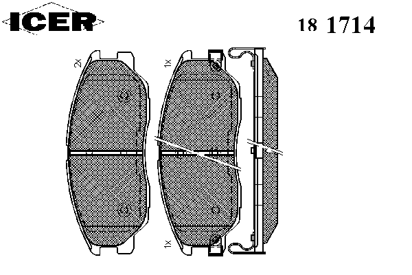 Тормозные колодки ICER 181714