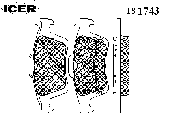 Тормозные колодки ICER 181743