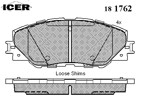 Тормозные колодки ICER 181762