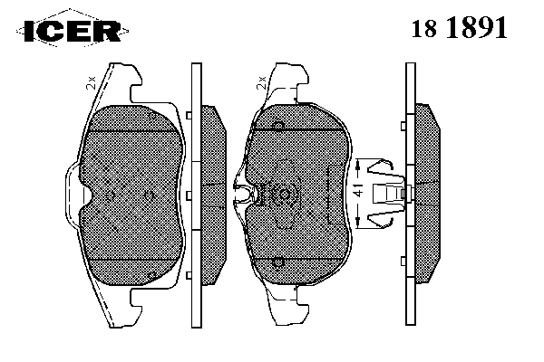 Тормозные колодки ICER 181891