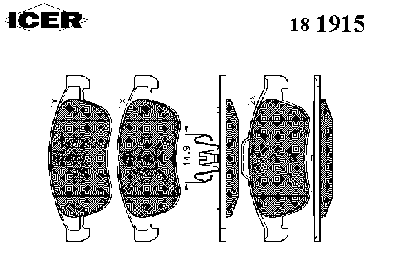 Тормозные колодки ICER 181915