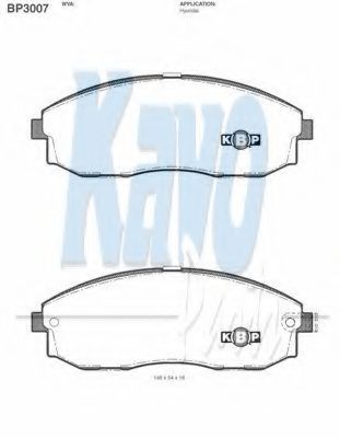 Тормозные колодки KAVO PARTS BP-3007