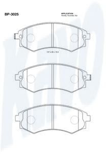 Тормозные колодки KAVO PARTS BP-3025