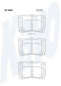Тормозные колодки KAVO PARTS BP-9099