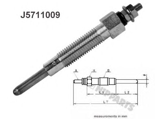 Свеча накала NIPPARTS J5711009