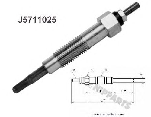 Свічка розжарення NIPPARTS J5711025
