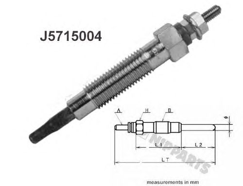 Свеча накала NIPPARTS J5715004