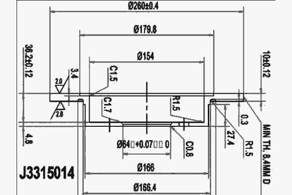 Тормозной диск NIPPARTS J3315014