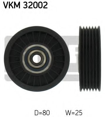 Направляющий / паразитный ролик  поликлинового ремня SKF VKM 32002