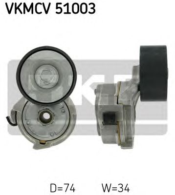 Натяжной ролик поликлинового ремня SKF VKMCV 51003