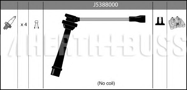 Комплект високовольтних проводів HERTH+BUSS JAKOPARTS J5388000