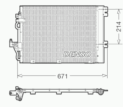Радиатор кондиционера DENSO DCN20009