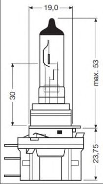 Лампа накаливания OSRAM 64176 (фара дальнего света, основная фара, противотуманная фара, стояночные/габаритные огни, фара дневного освещения)