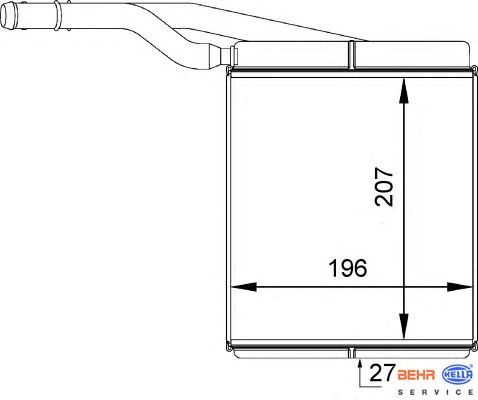 Радиатор отопителя HELLA 8FH 351 313-091