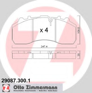 Тормозные колодки ZIMMERMANN 29087.300.1