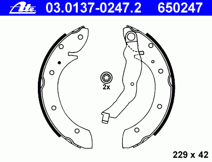 Тормозные колодки ATE 03.0137-0247.2