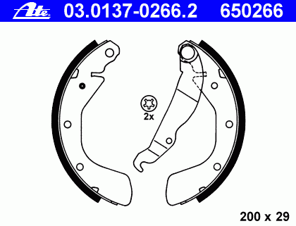 Тормозные колодки ATE 03.0137-0266.2