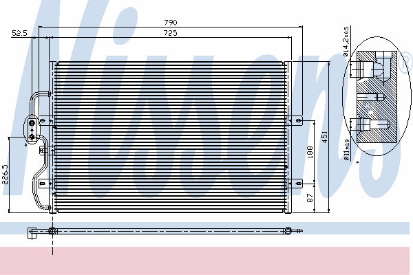 Радиатор кондиционера NISSENS 94210