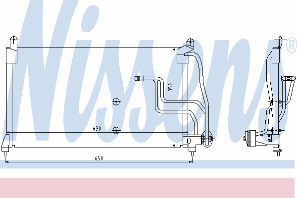 Радіатор кондиціонера NISSENS 94190