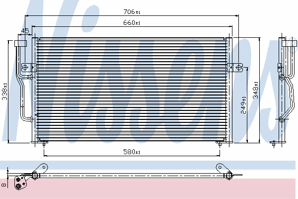 Радиатор кондиционера NISSENS 94305