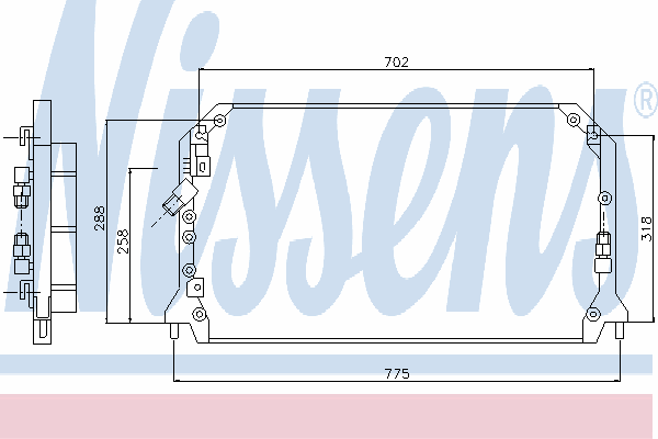 Радіатор кондиціонера NISSENS 94303