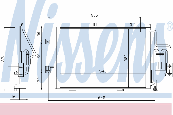 Радиатор кондиционера NISSENS 94546