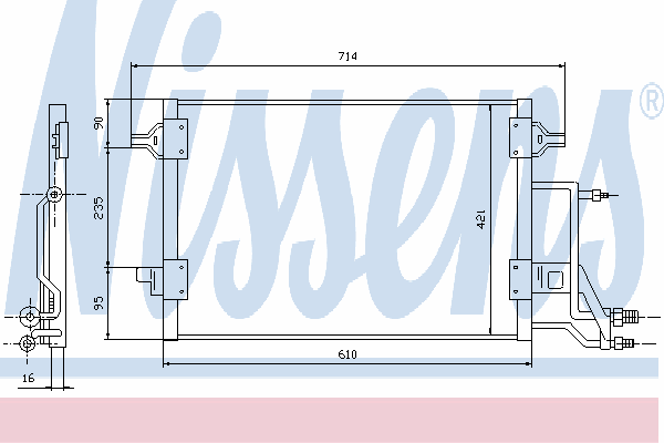 Радиатор кондиционера NISSENS 94593