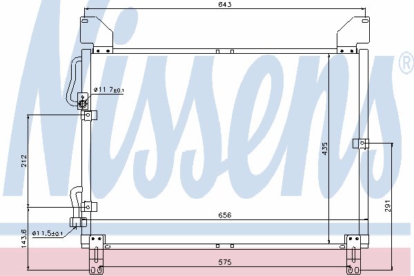 Радиатор кондиционера NISSENS 94861