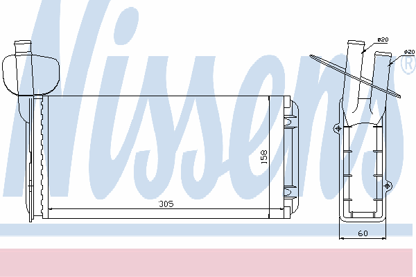 Радиатор отопителя NISSENS 73965
