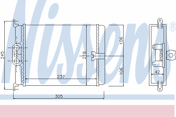 Радиатор отопителя NISSENS 72019