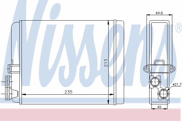 Радиатор отопителя NISSENS 73641