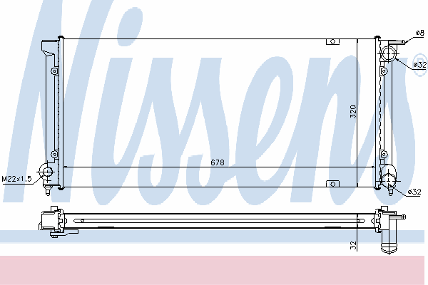 Радиатор охлаждения NISSENS 652621