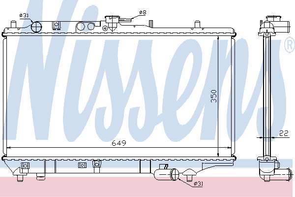 Радиатор охлаждения NISSENS 62408A