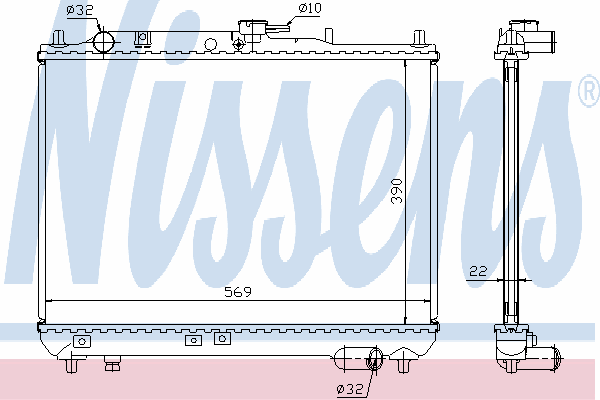 Радиатор охлаждения NISSENS 62409A