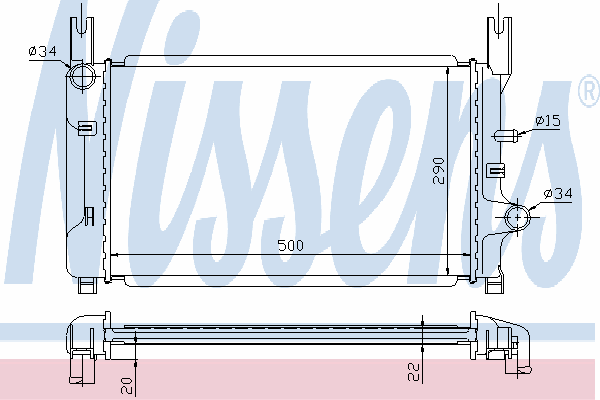 Радиатор охлаждения NISSENS 62117A