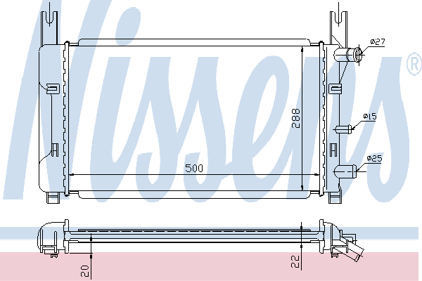 Радиатор охлаждения NISSENS 62121A