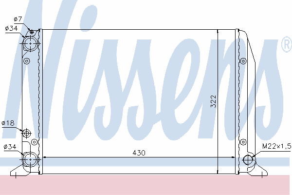 Радиатор охлаждения NISSENS 604611