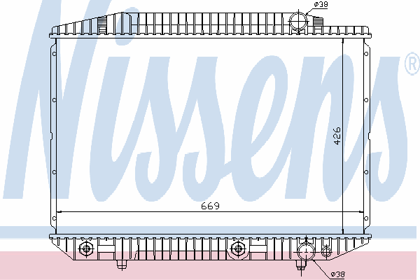 Радиатор охлаждения NISSENS 62727A