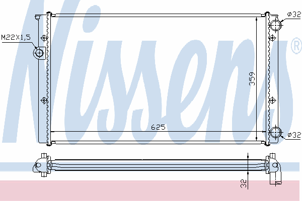 Радиатор охлаждения NISSENS 652471