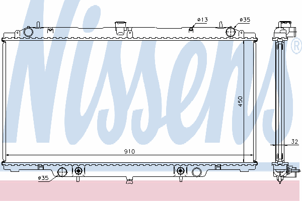 Радиатор охлаждения NISSENS 62953A