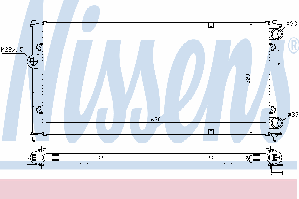 Радиатор охлаждения NISSENS 639971