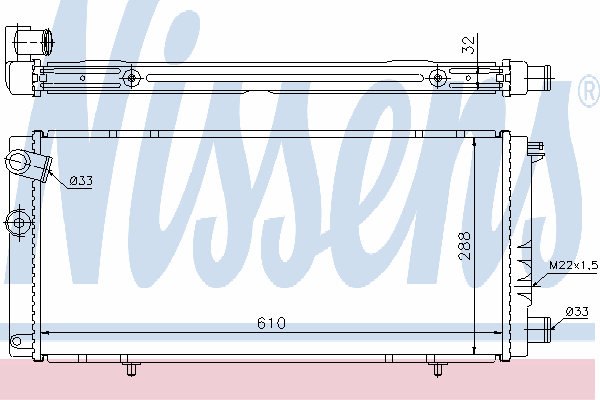 Радиатор охлаждения NISSENS 63729A