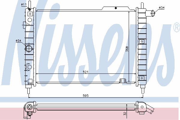 Радиатор охлаждения NISSENS 63058A