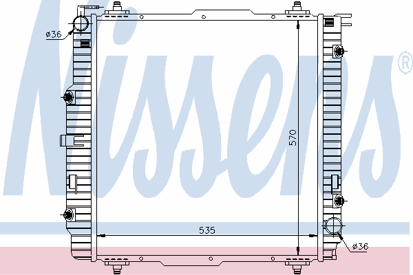 Радиатор охлаждения NISSENS 62599A
