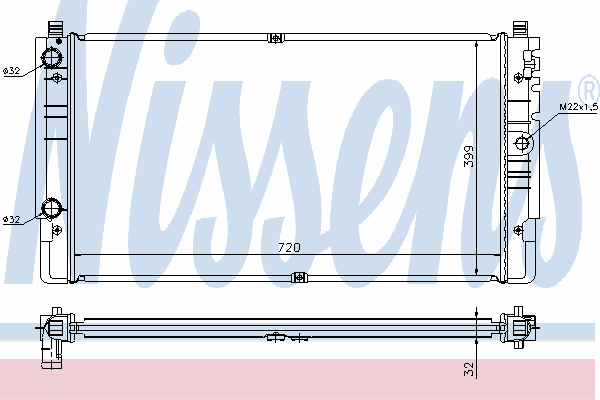 Радиатор охлаждения NISSENS 65238A