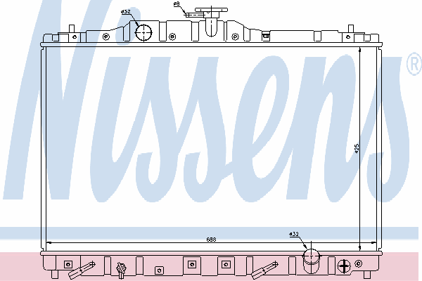 Радиатор охлаждения NISSENS 63313